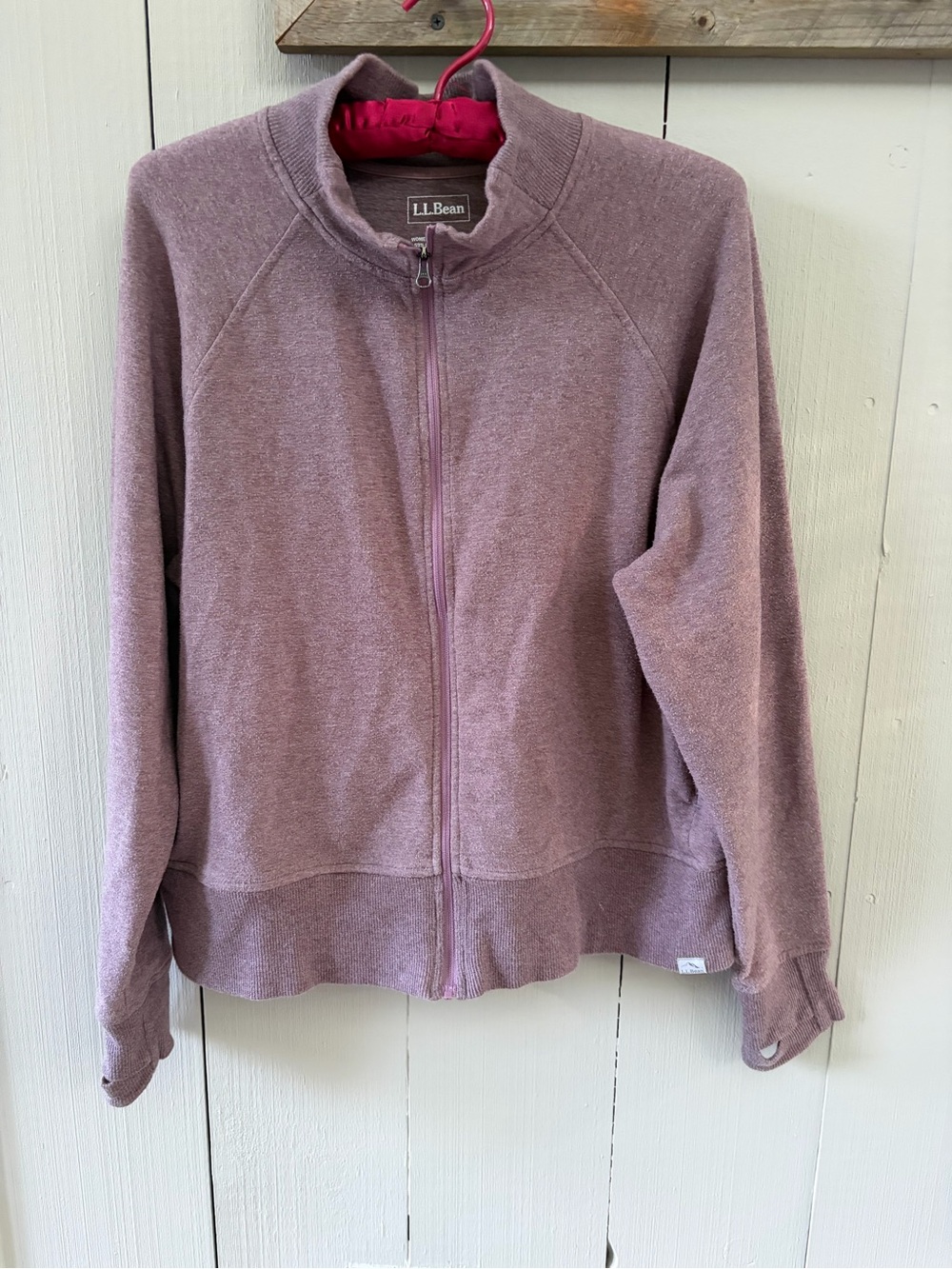 L.L. Bean Women's BrownishMauve Zip-Front Fleece Jacket